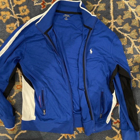 Ralph Lauren tracktop .Size xl blue w/ white and black trim - Picture 2 of 3
